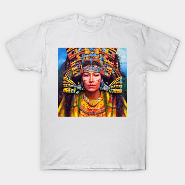 Inca Goddess #5 T-Shirt by Prilidiarts